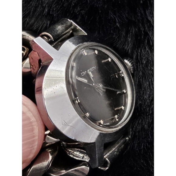 Rare Ladies Swiss Dynasty Manual Wind Watch 1 Jewel Chrome Bracelet Gorgeous main image 5